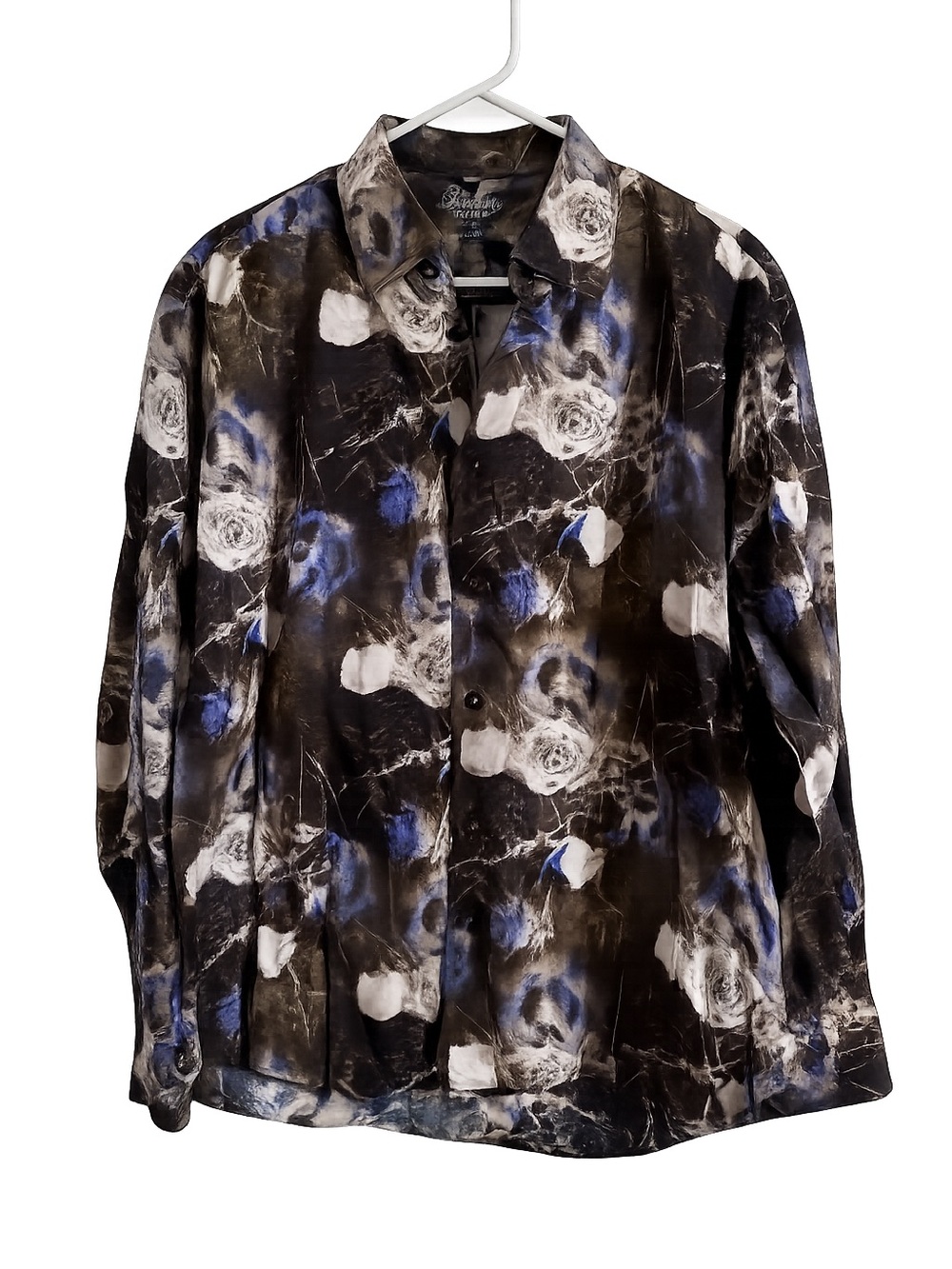 Luciano Nataz Women’s Long Sleeve Abstract Floral Button-Up Blouse Size Large